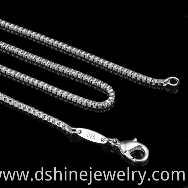 Sterling Silver Box Chain Necklace